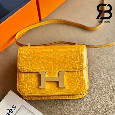 hermes jaune ambre alligator constance